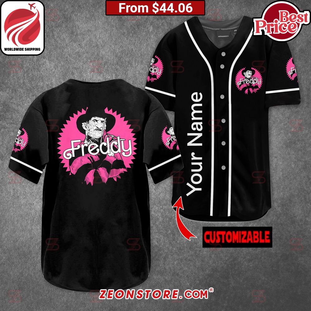 Freddy Krueger In Pink Custom Baseball Jersey