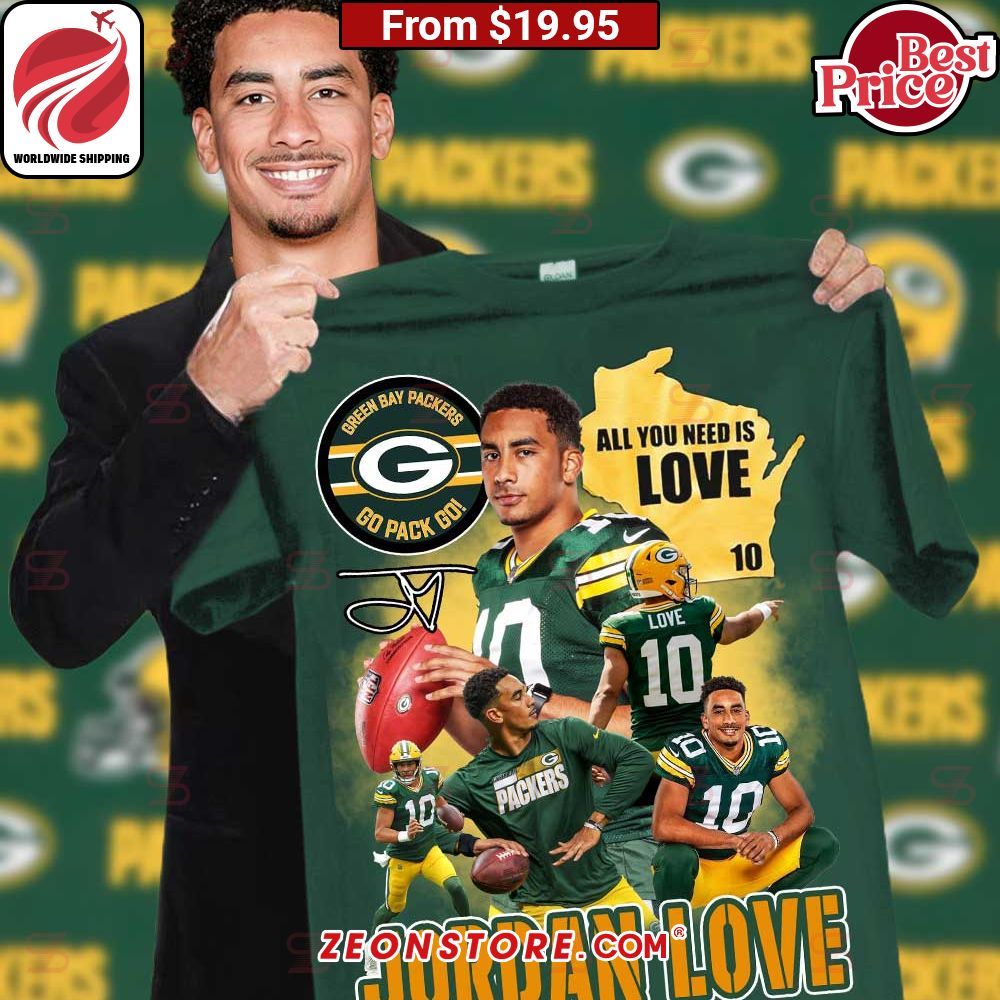 Green Bay PacGreen Bay Packers Jordan Lovekers Jordan Love Shirt