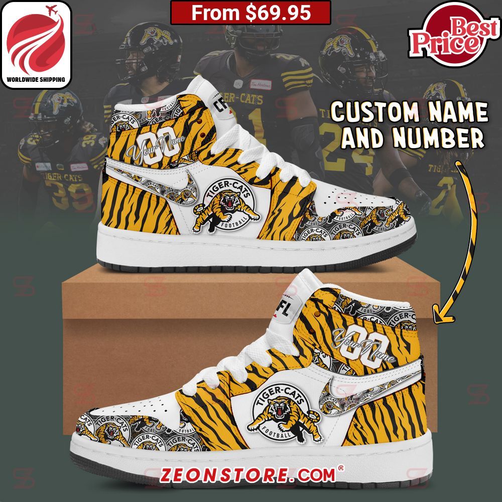 Hamilton Tiger-Cats Custom Nike Air Jordan 1