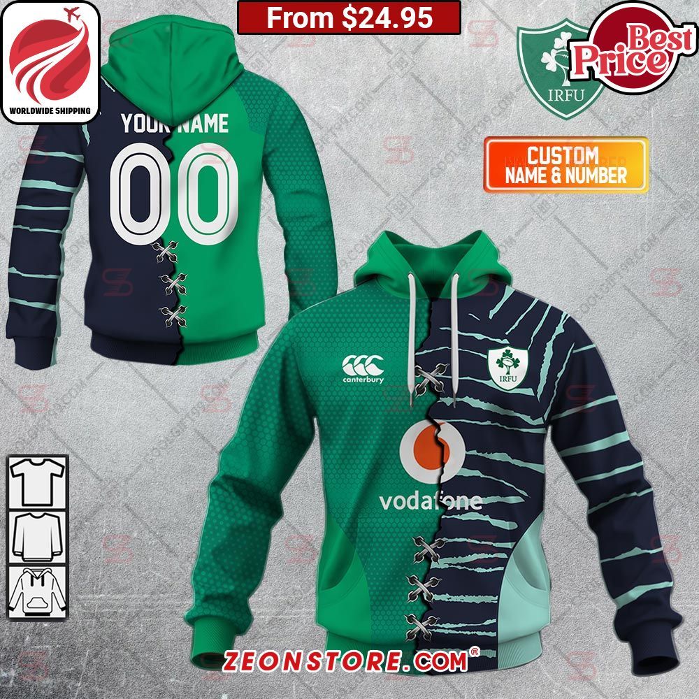 IRFU Ireland National Rugby Mix Jersey Style Custom Shirt