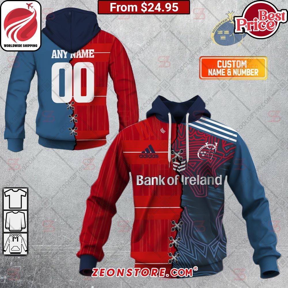 IRFU Munster Rugby Mix Jersey Style Custom Shirt