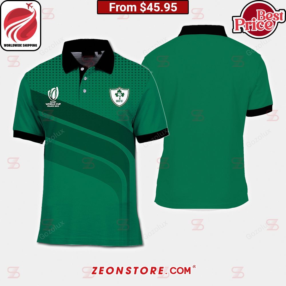 Irish Rugby World Cup Team France 2023 Polo Shirt