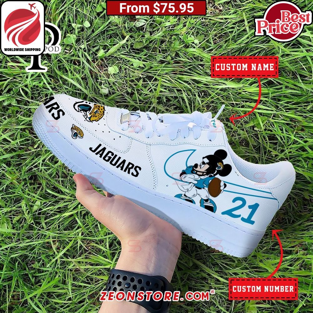 Jacksonville Jaguars NFL Mickey Mouse Custom Nike Air Force 1 Sneaker