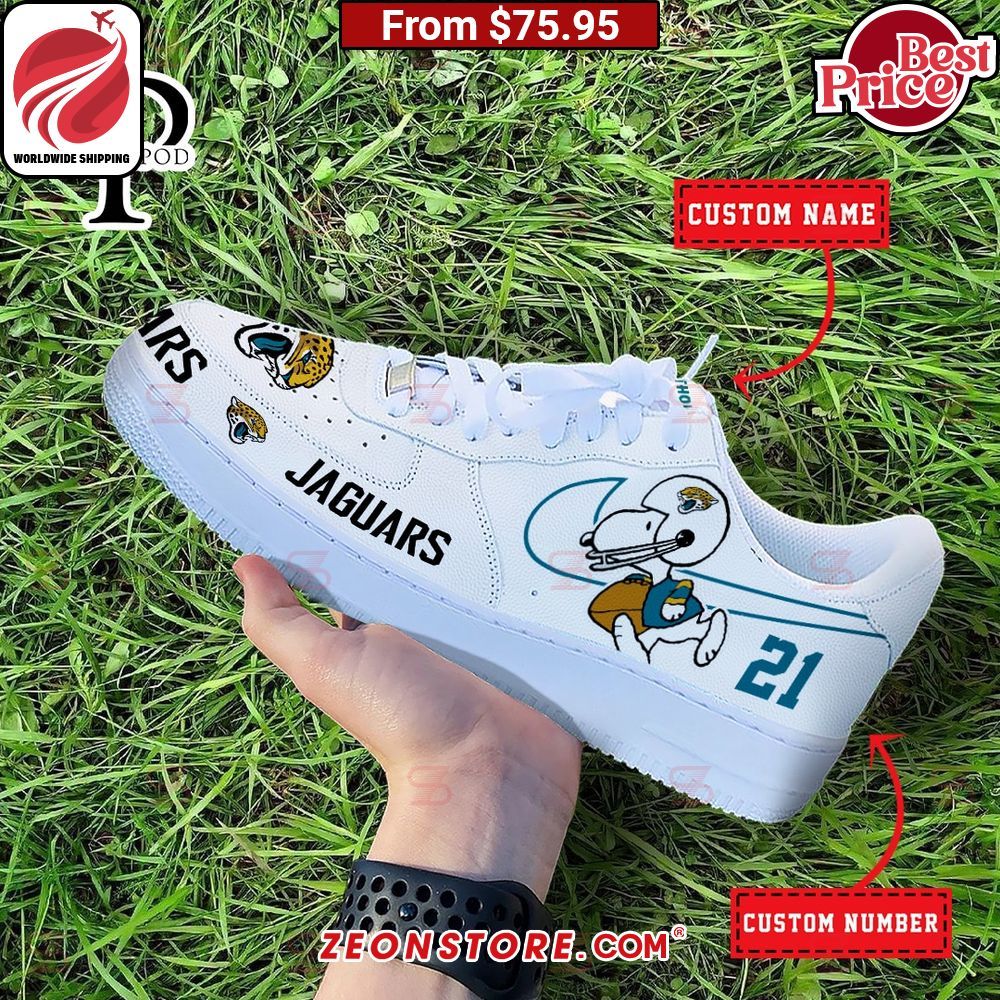 Jacksonville Jaguars NFL Snoopy Custom Nike Air Force 1 Sneaker