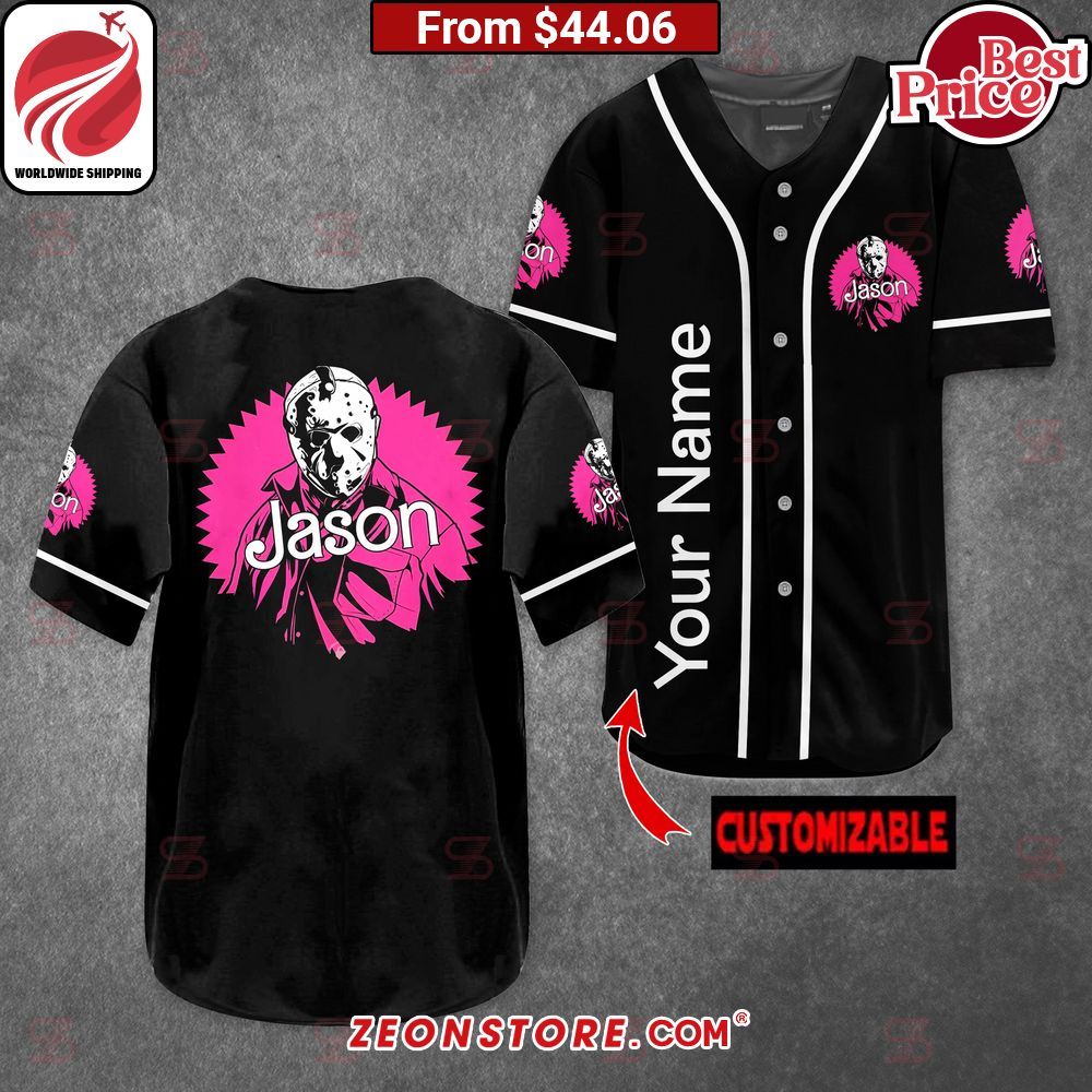 Jason Voorhees In Pink Custom Baseball Jersey