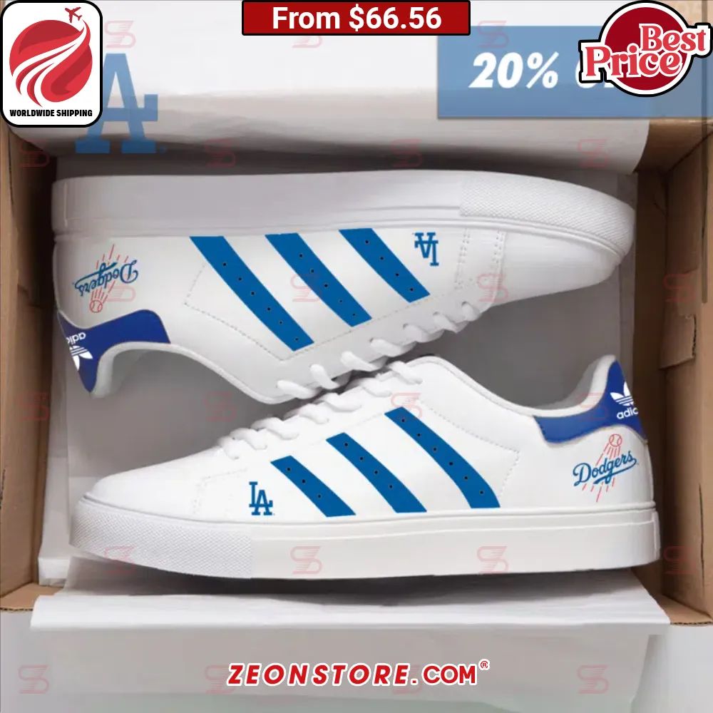 Los Angeles Dodgers Adidas Stan Smith Low Top Shoes