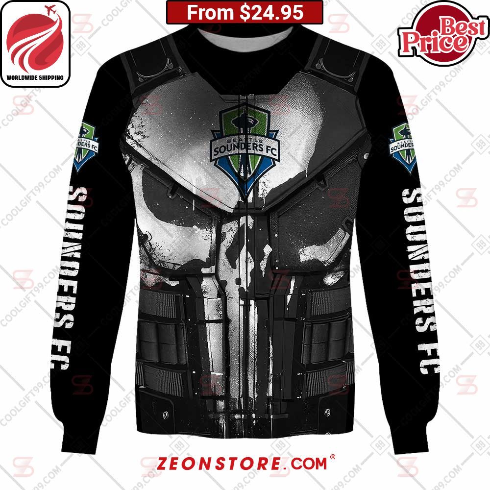 MLS Punisher Skull Seattle Sounders FC Custom Hoodie