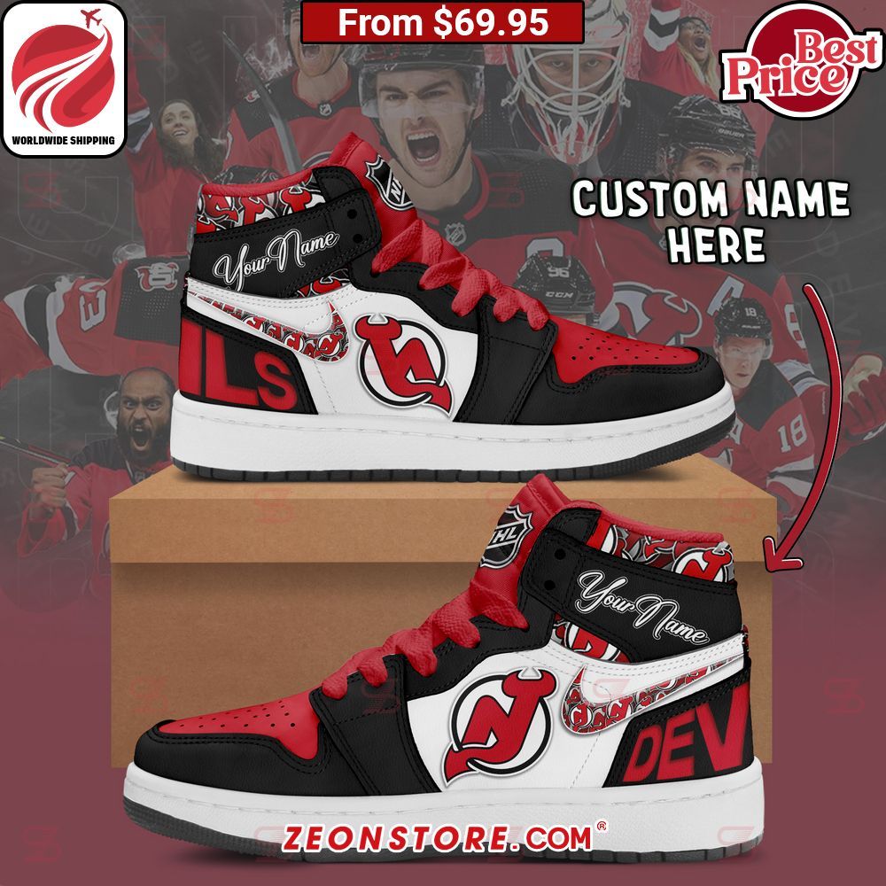 New Jersey Devils Custom Nike Air Jordan 1