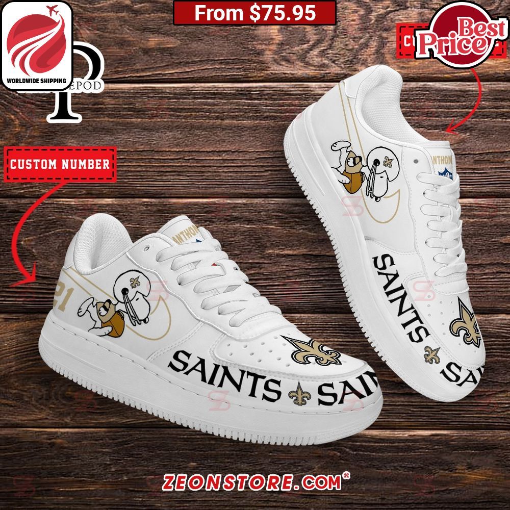 New Orleans Saints NFL Snoopy Custom Nike Air Force 1 Sneaker