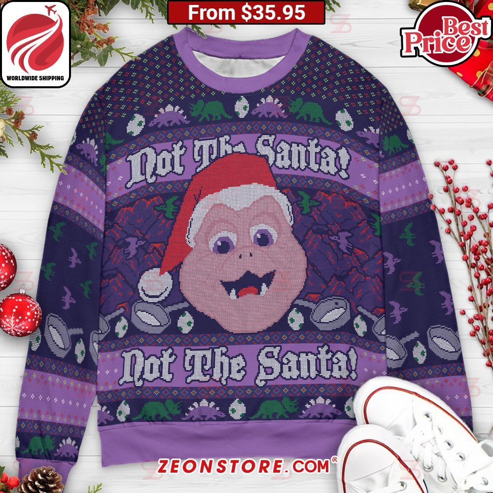 Not the Santa Baby Sinclair Dinosaurs Ugly Christmas Sweater