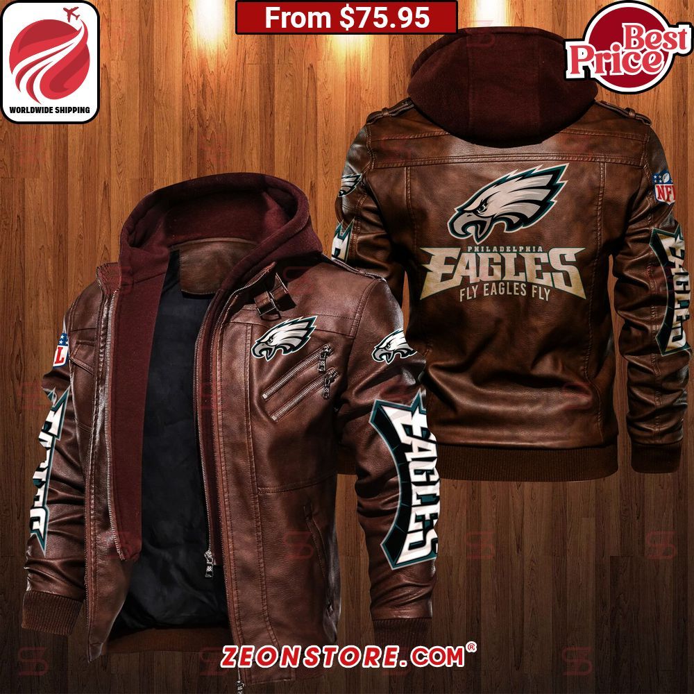 Philadelphia Eagles Fly Eagles Fly Leather Jacket
