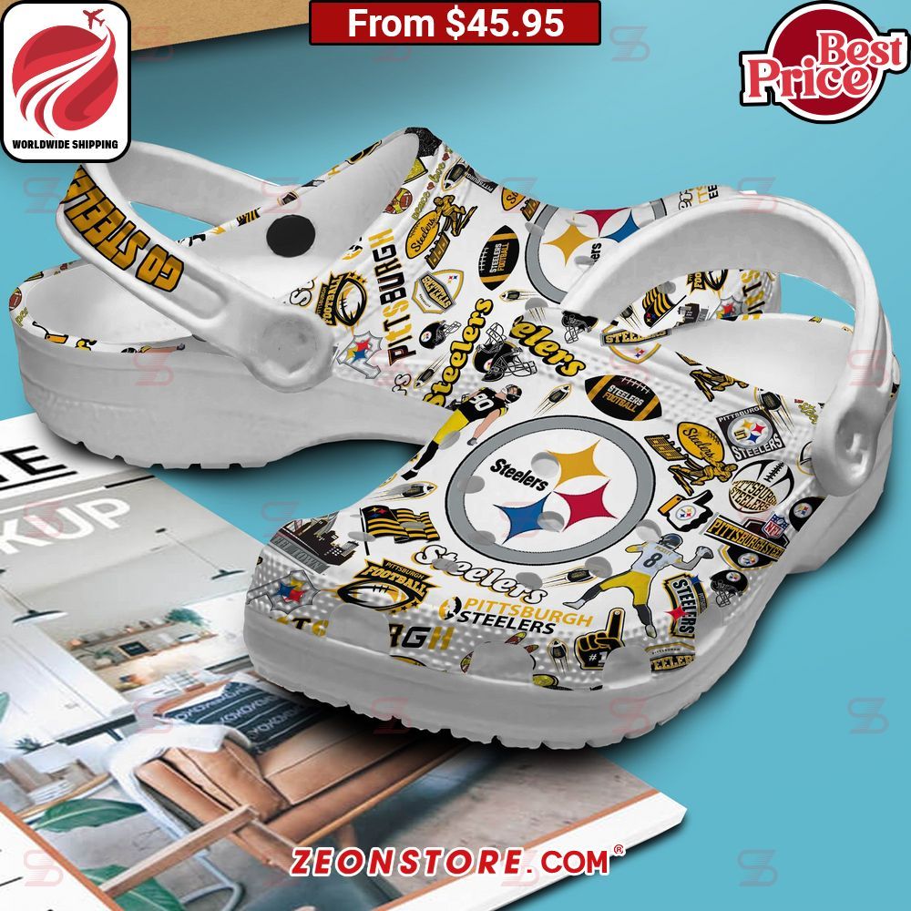 Pittsburgh Steelers Go Steelers Crocs Clog Shoes