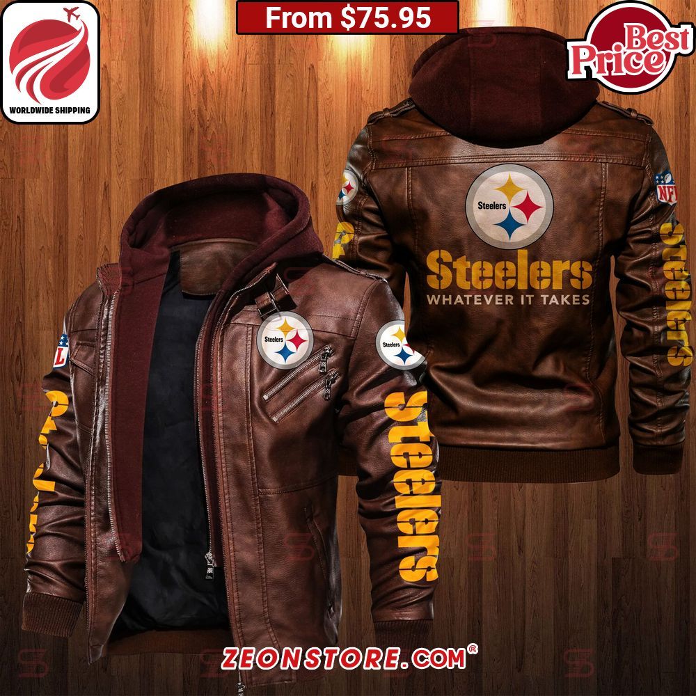 Pittsburgh Steelers Whatever It Takes Leather Jacket
