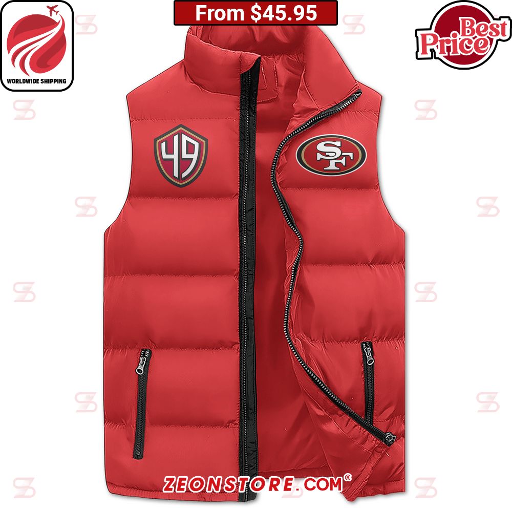 San Francisco 49ers Faithful Go Niners Sleeveless Puffer Down Jacket