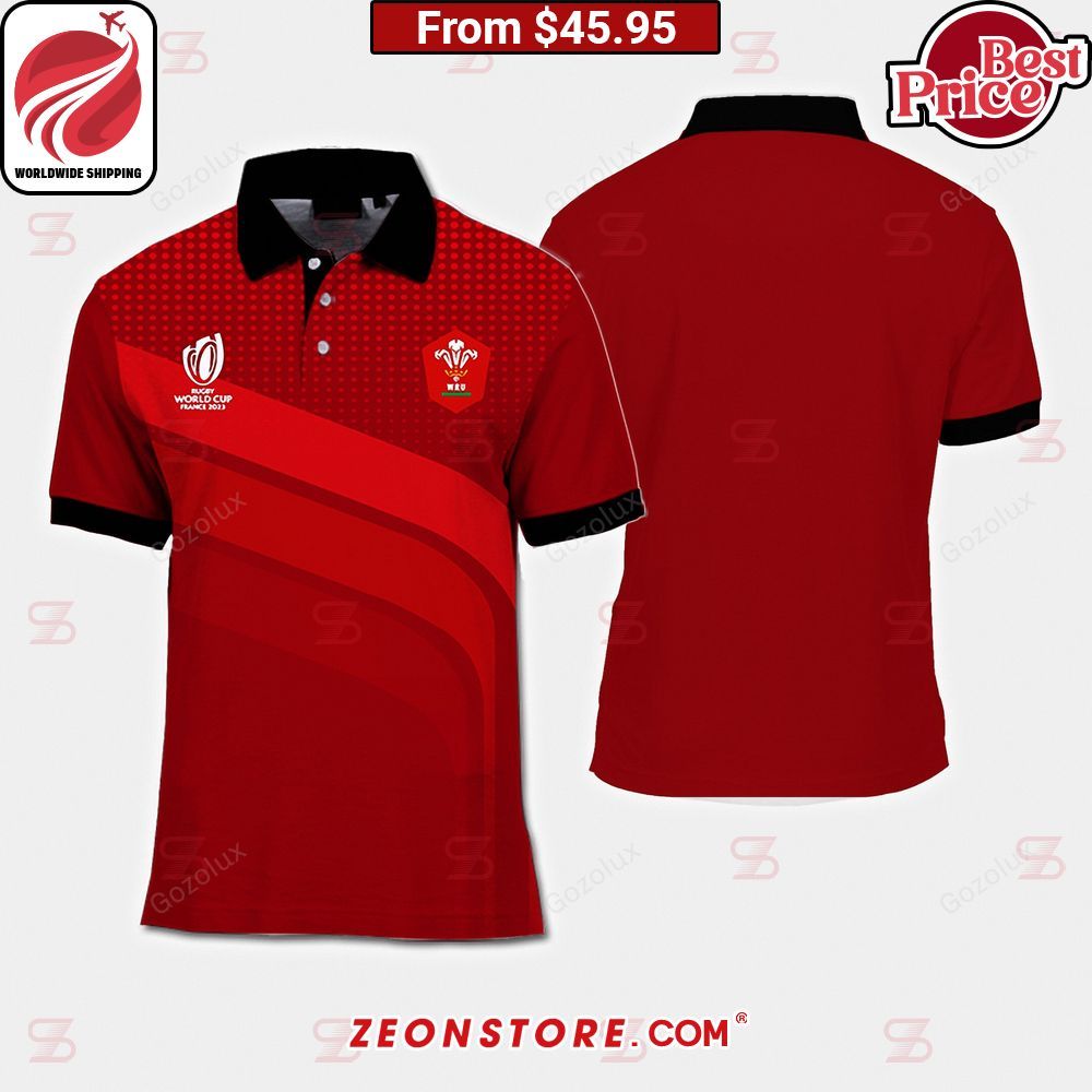 Wales Rugby Team World Cup France 2023 Polo Shirt