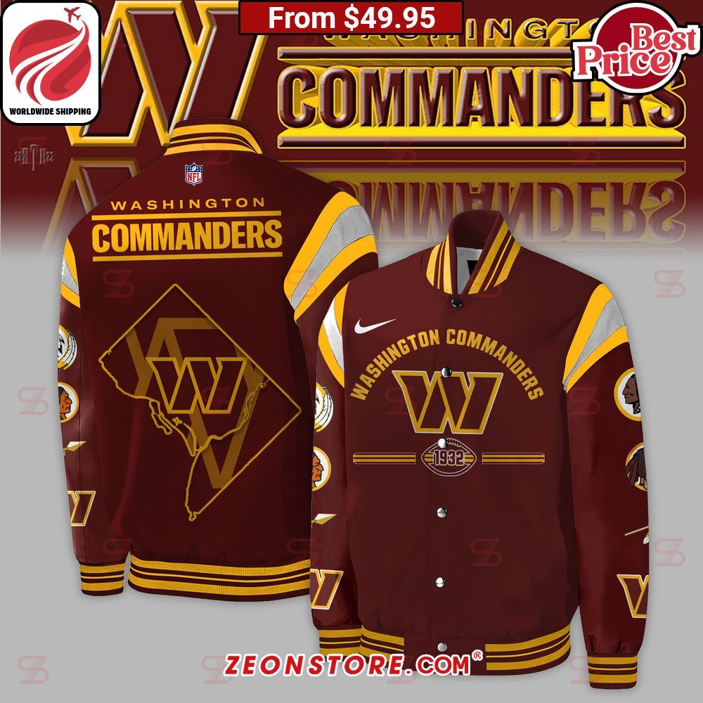 Washington Commanders NFL Baseball Jacket