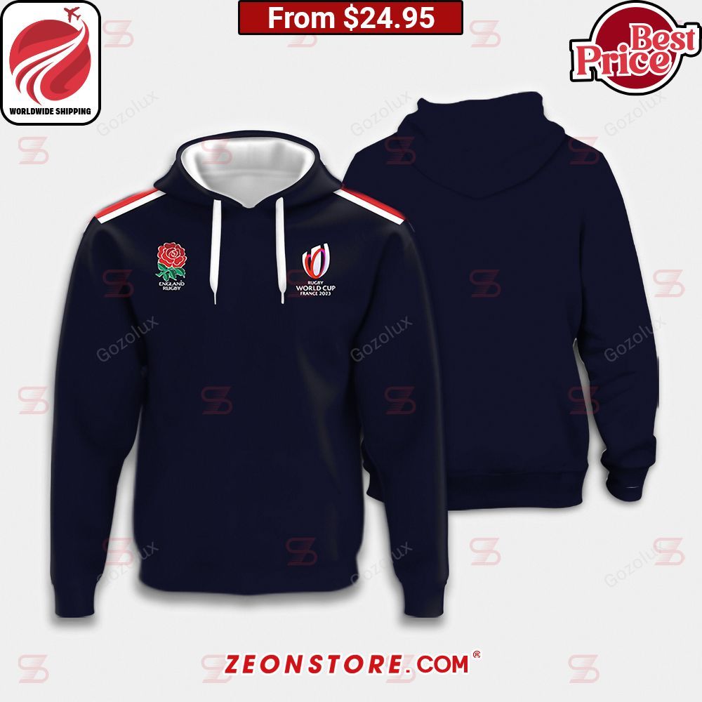 World Cup France 2023 England Rugby Shirt Hoodie