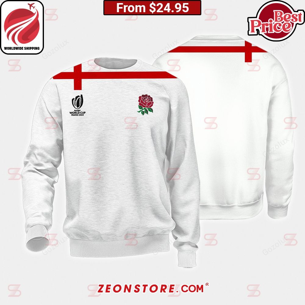 World Cup France 2023 Flag Of The England Rugby Shirt Hoodie