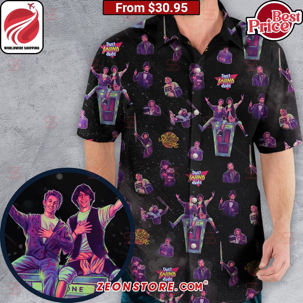 Wyld Stallyns Bill and Ted's Excellent Adventure Character Hawaiian Shirt