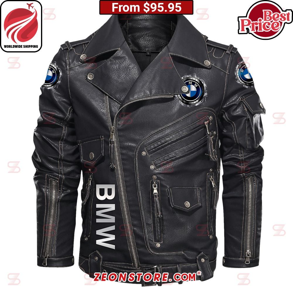 BMW IIIM Belt Solid Zip Locomotive Leather Jacket