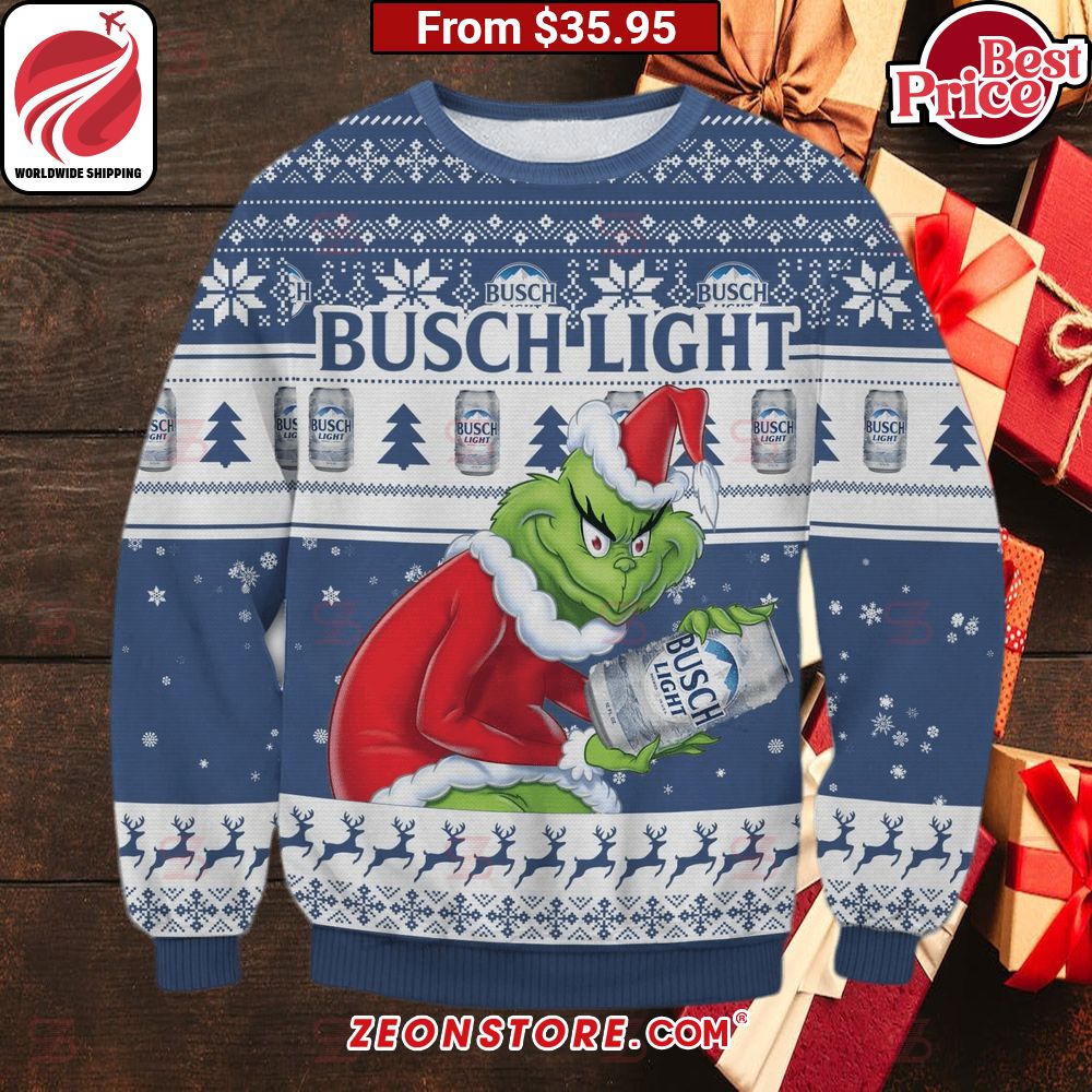 Busch Light Grinch Christmas Sweater