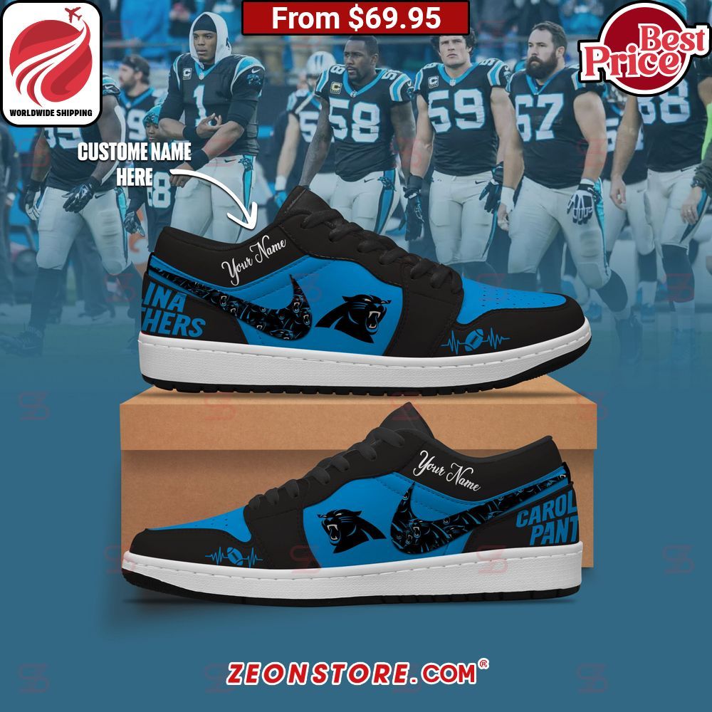 Carolina Panthers Custom Nike Air Jordan 1 Low