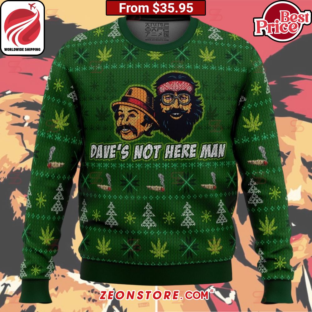 Cheech And Chong Dave's Not Here Man Sweater