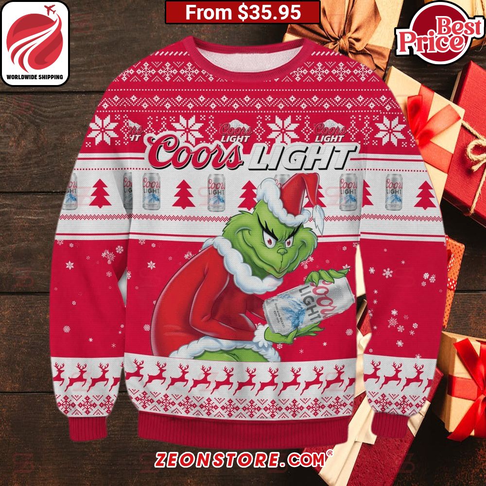 Coors Light Grinch Christmas Sweater