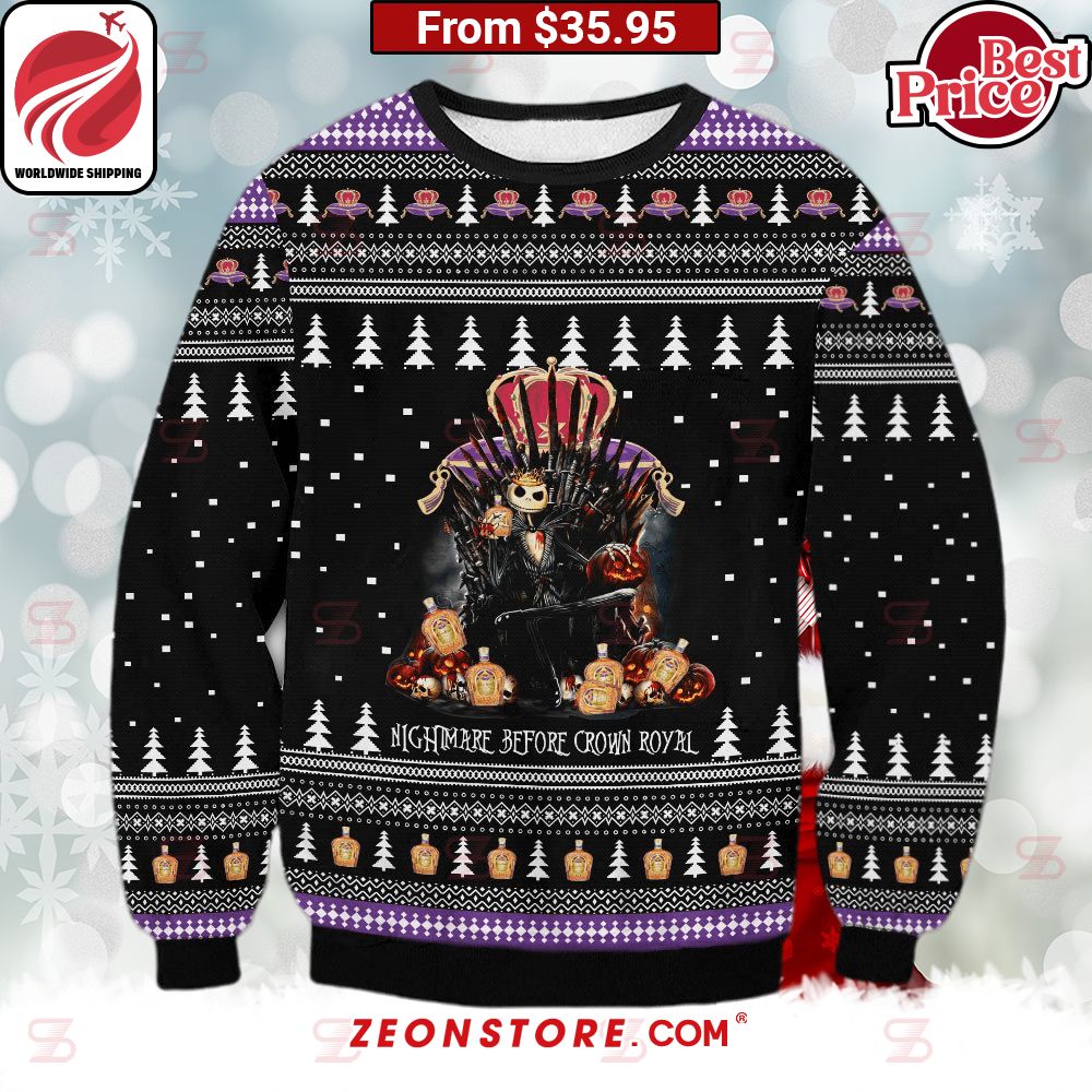 Crown Royal Jack Skellington Christmas Sweater
