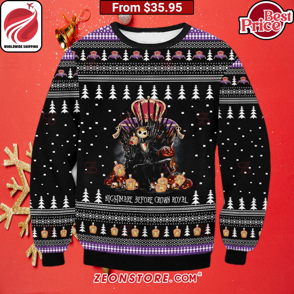 Crown Royal Jack Skellington Christmas Sweater