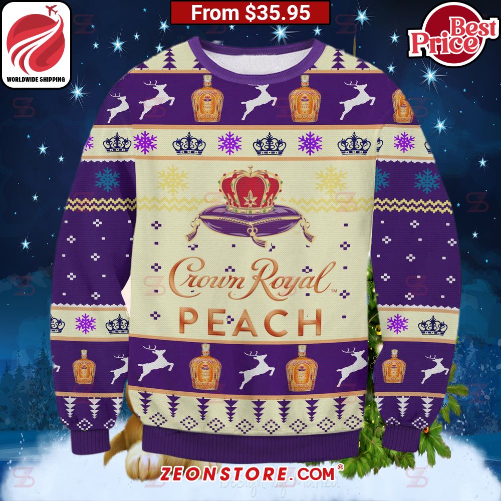 Crown Royal Peach Christmas Sweater