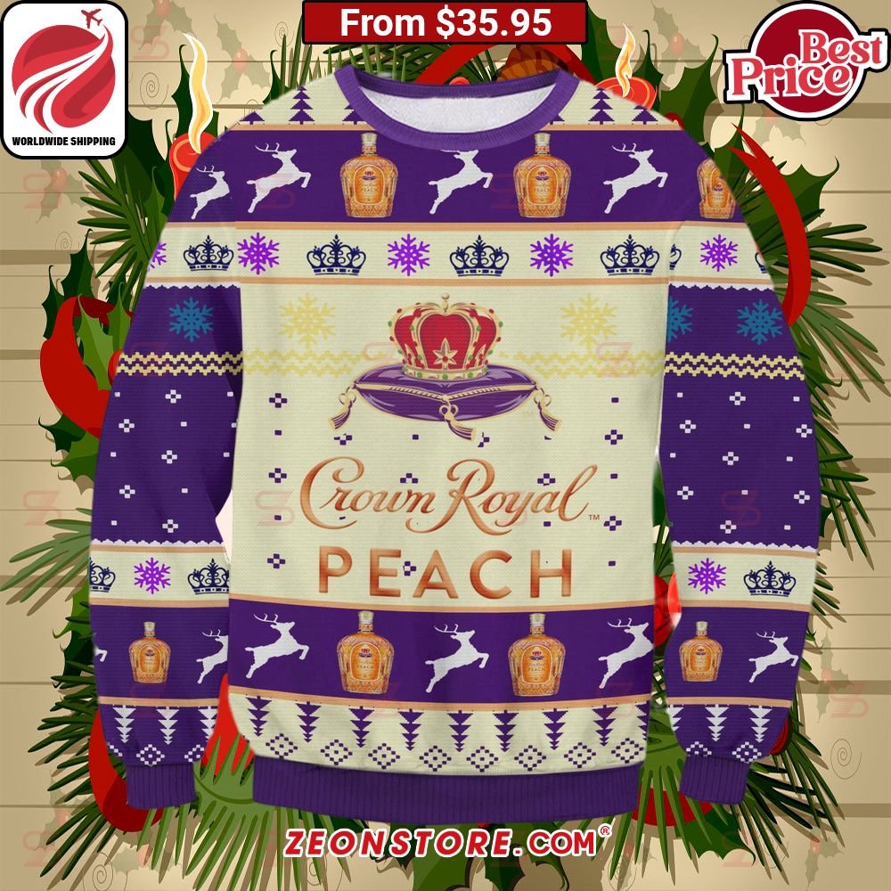 Crown Royal Peach Christmas Sweater