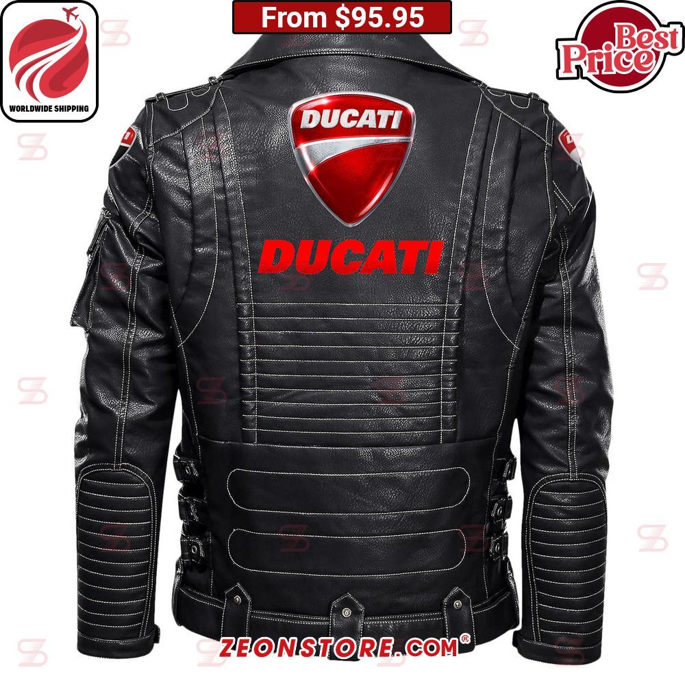 Ducati Belt Solid Zip Locomotive Leather Jacket
