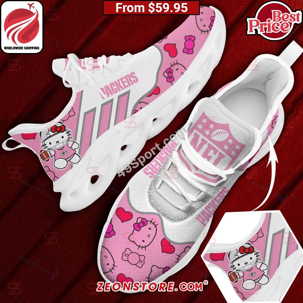 Green Bay Packers Hello Kitty Clunky Max Soul Shoes