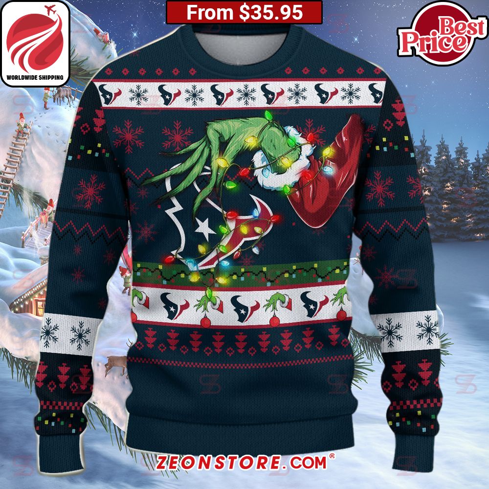 Houston Texans Grinch Christmas Sweater