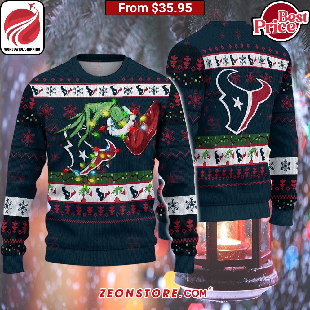 Houston Texans Grinch Christmas Sweater