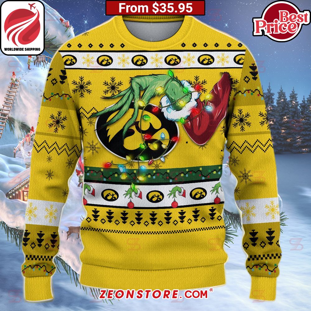 Iowa Hawkeyes Grinch Christmas Sweater