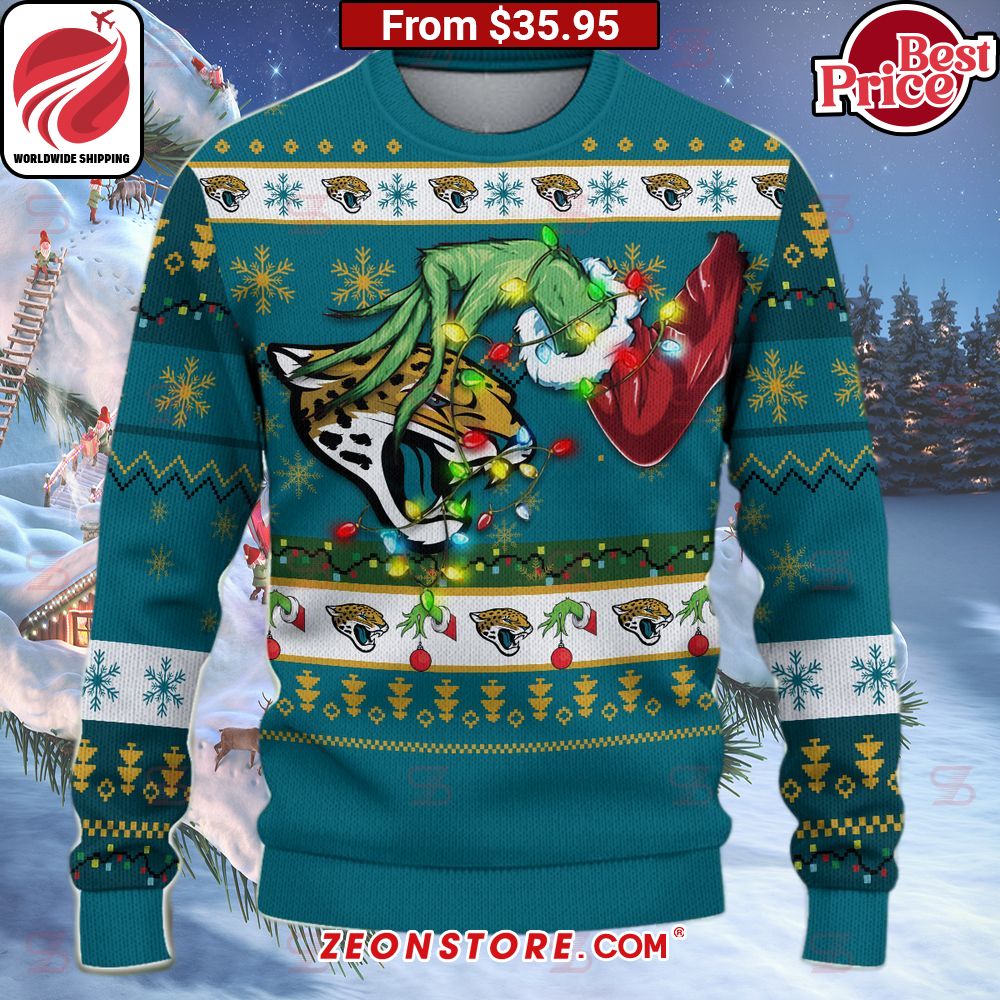 Jacksonville Jaguars Grinch Christmas Sweater
