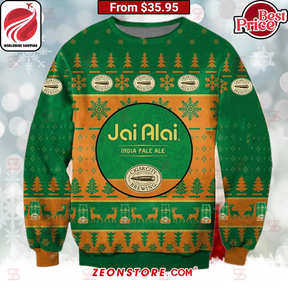 Jai Alai India Pale Ale Christmas Sweater
