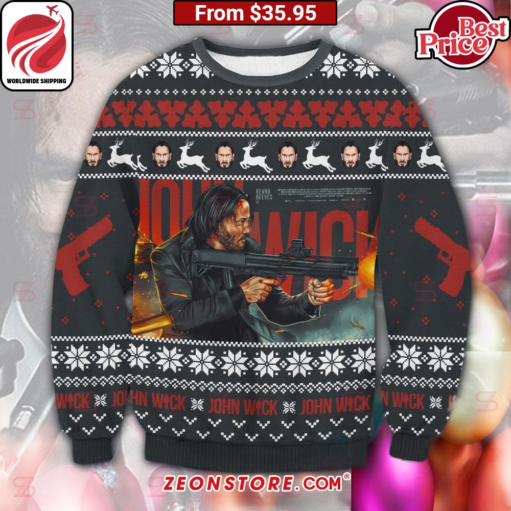 John Wick Keanu Reeves Christmas Sweater