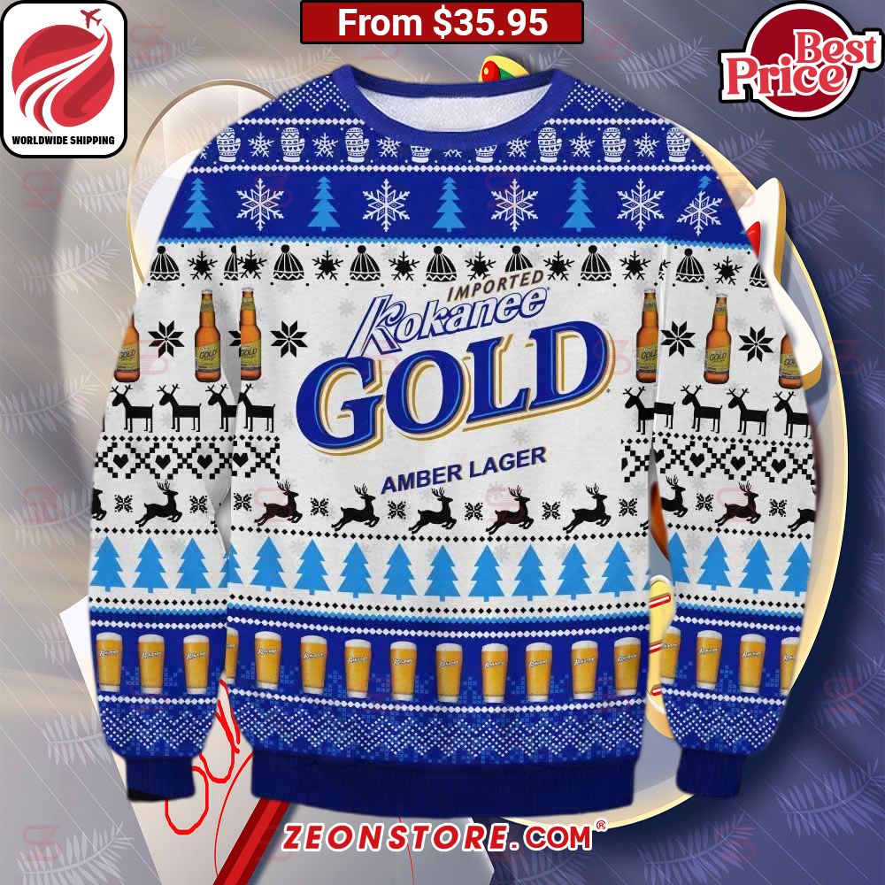 Kokanee Gold Amber Lager Beer Sweater