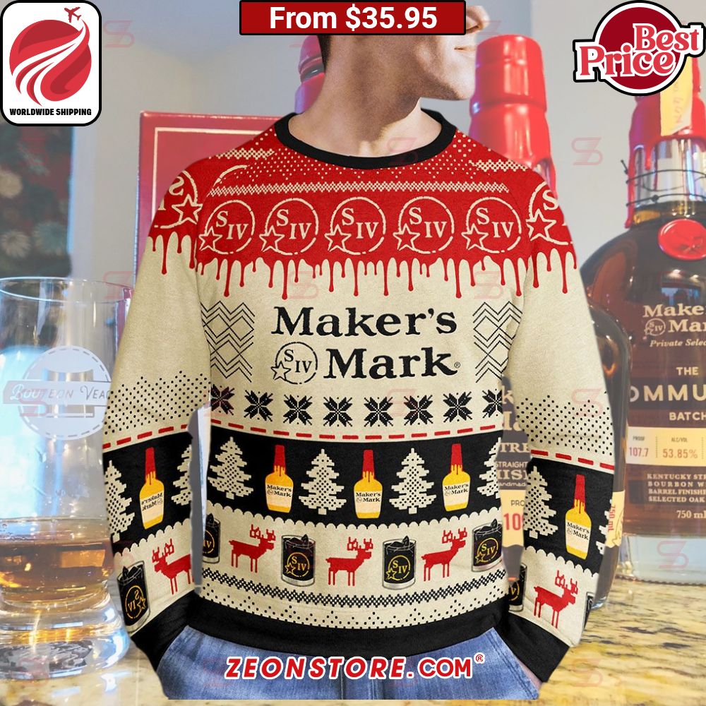 Maker's Mark Christmas Sweater