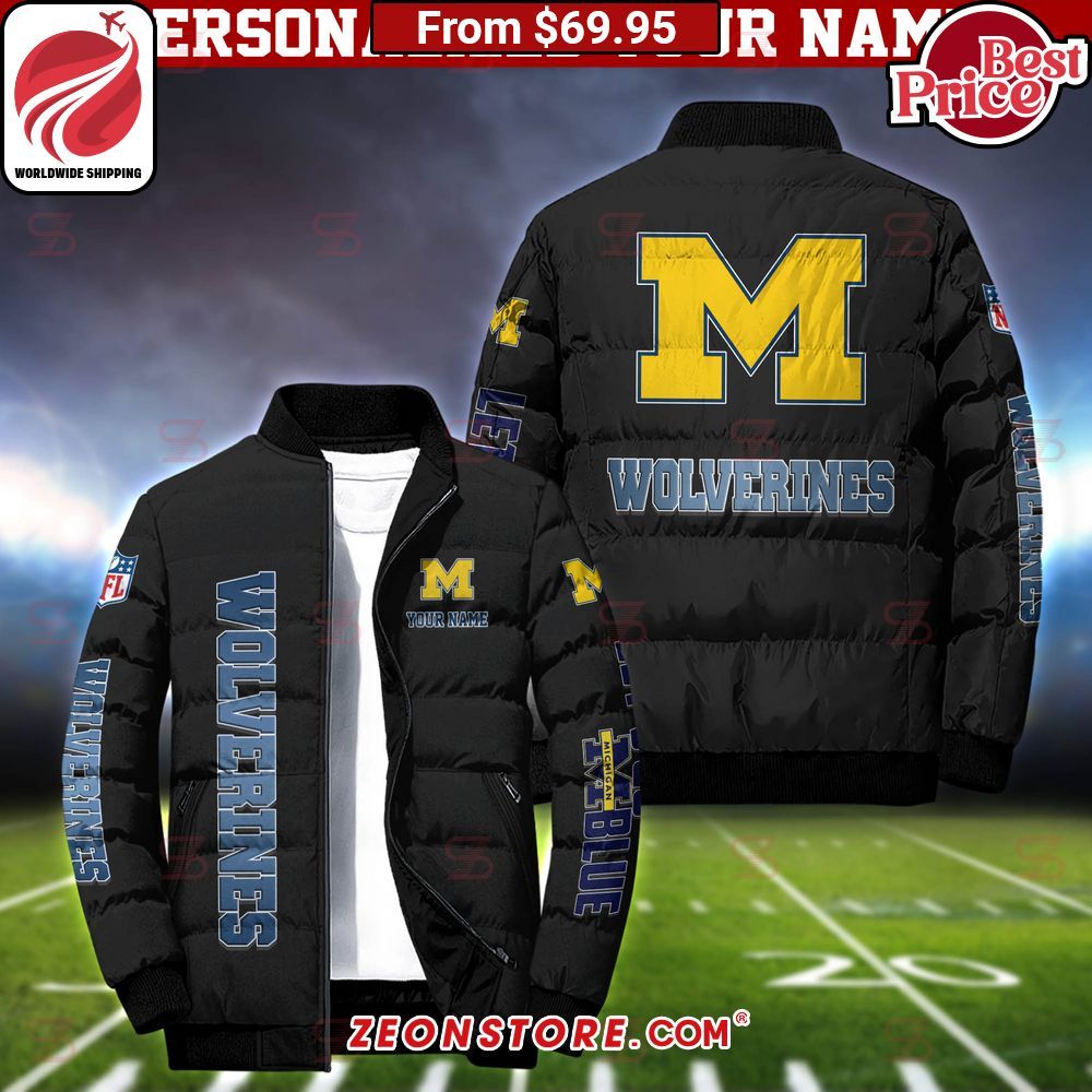 Michigan Wolverines Custom Puffer Down Jacket