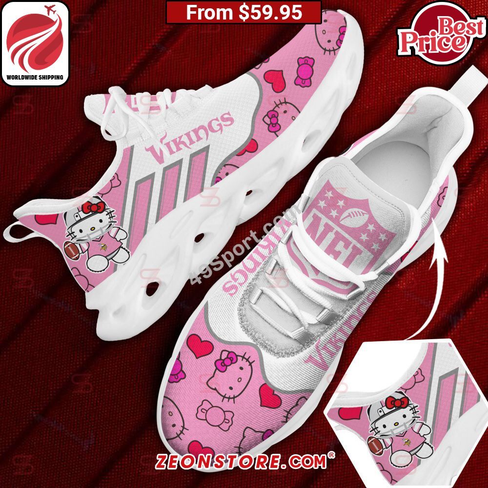 Minnesota Vikings Hello Kitty Clunky Max Soul Shoes