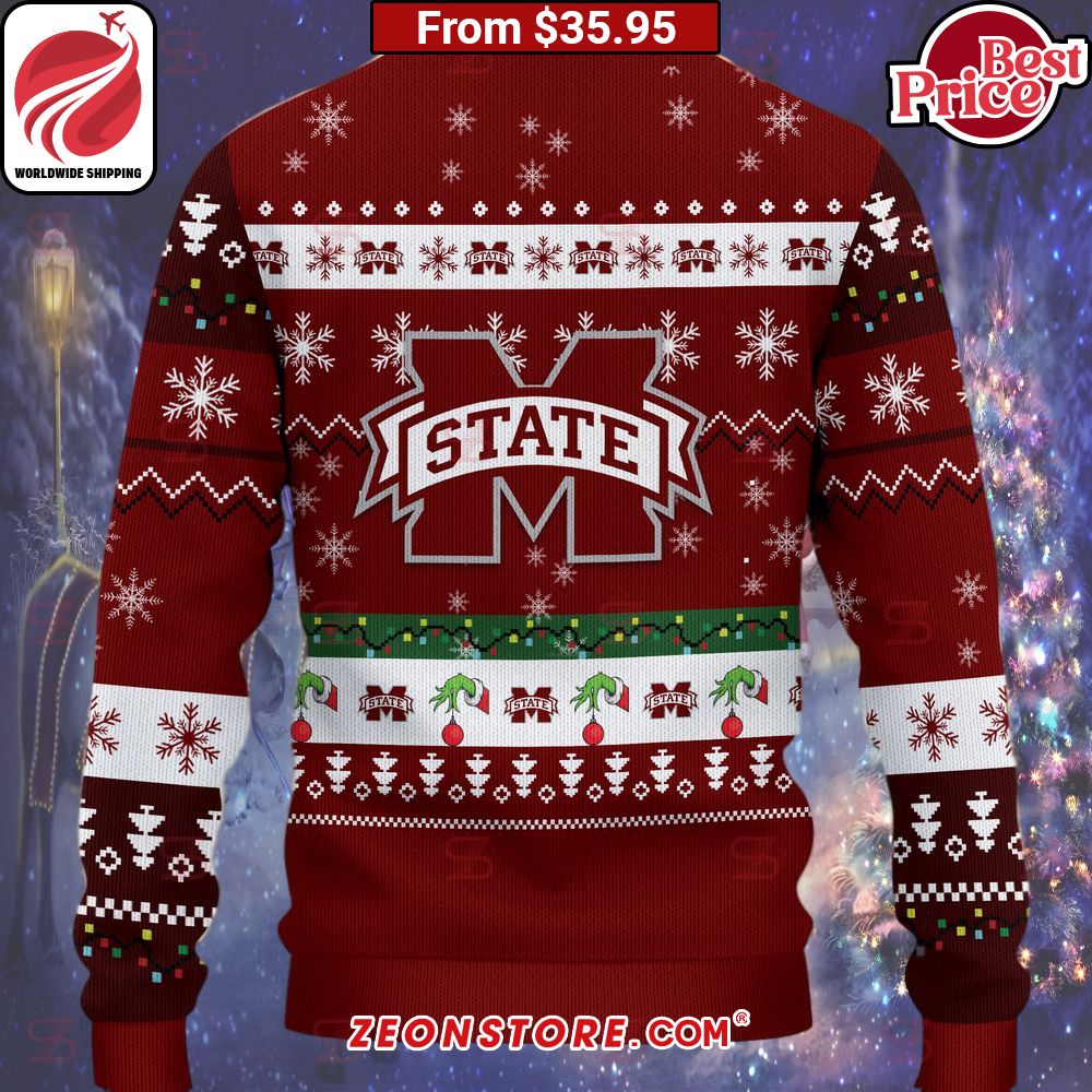 Mississippi State Bulldogs Grinch Christmas Sweater