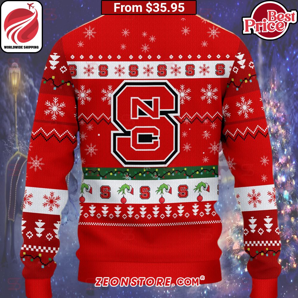 NC State Wolfpack Grinch Christmas Sweater