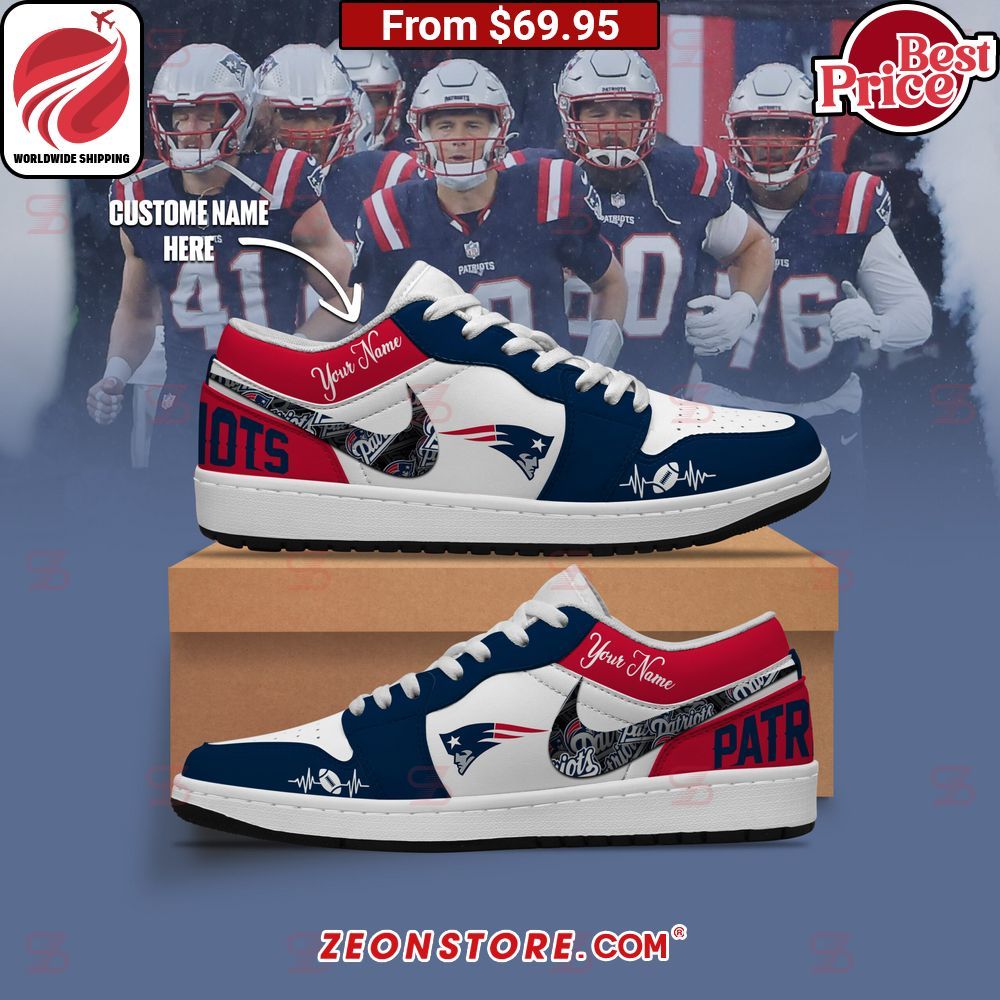 New England Patriots Custom Nike Air Jordan 1 Low