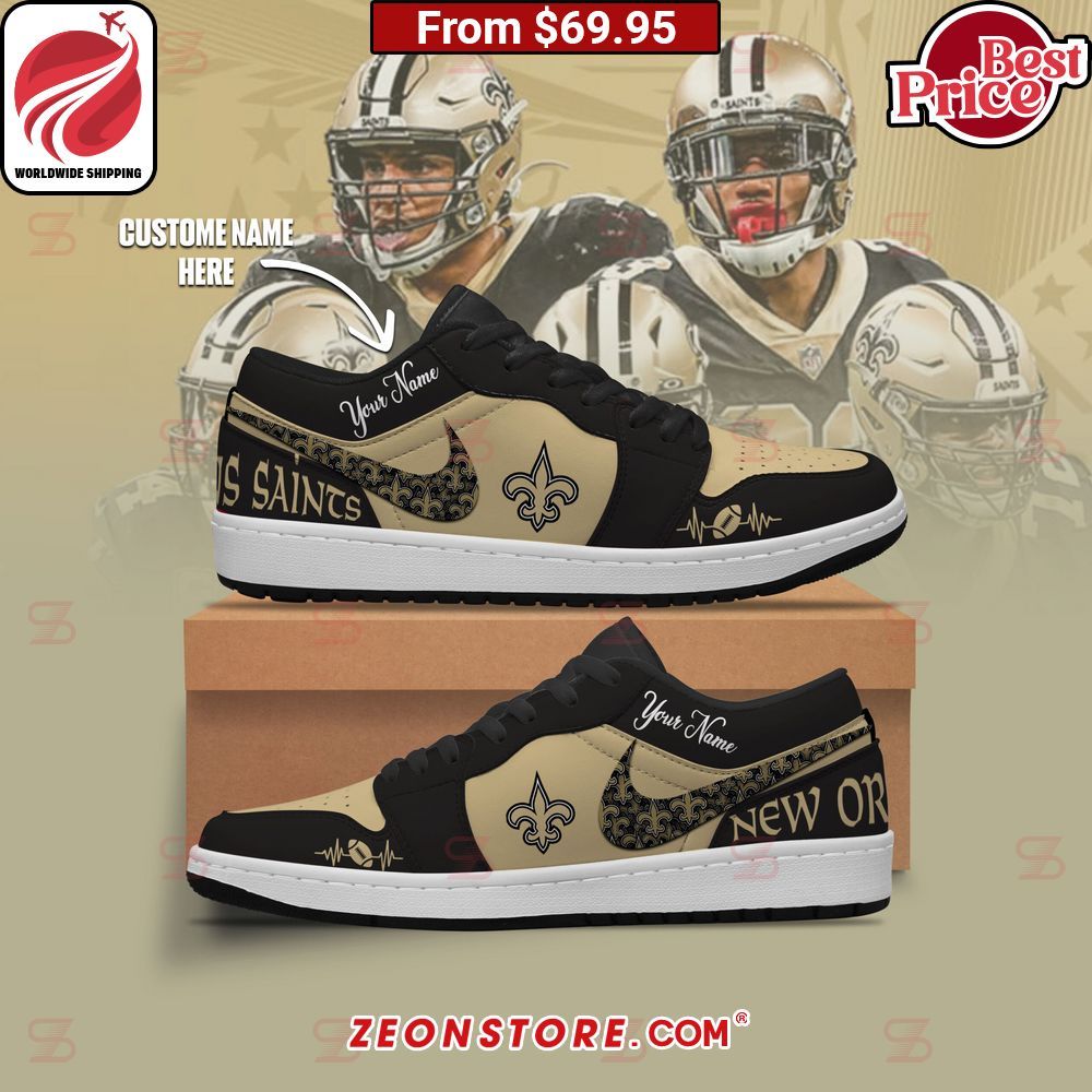 New Orleans Saints Custom Nike Air Jordan 1 Low