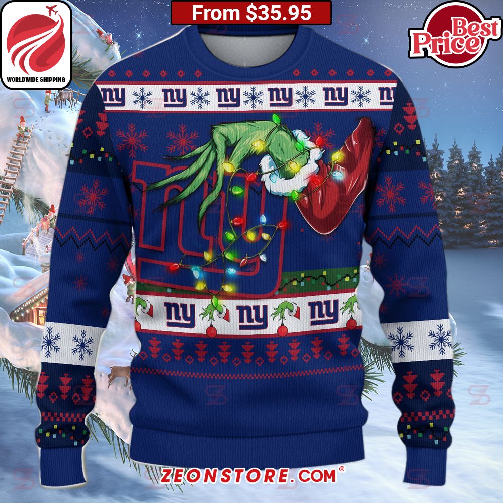 New York Giants Grinch Christmas Sweater