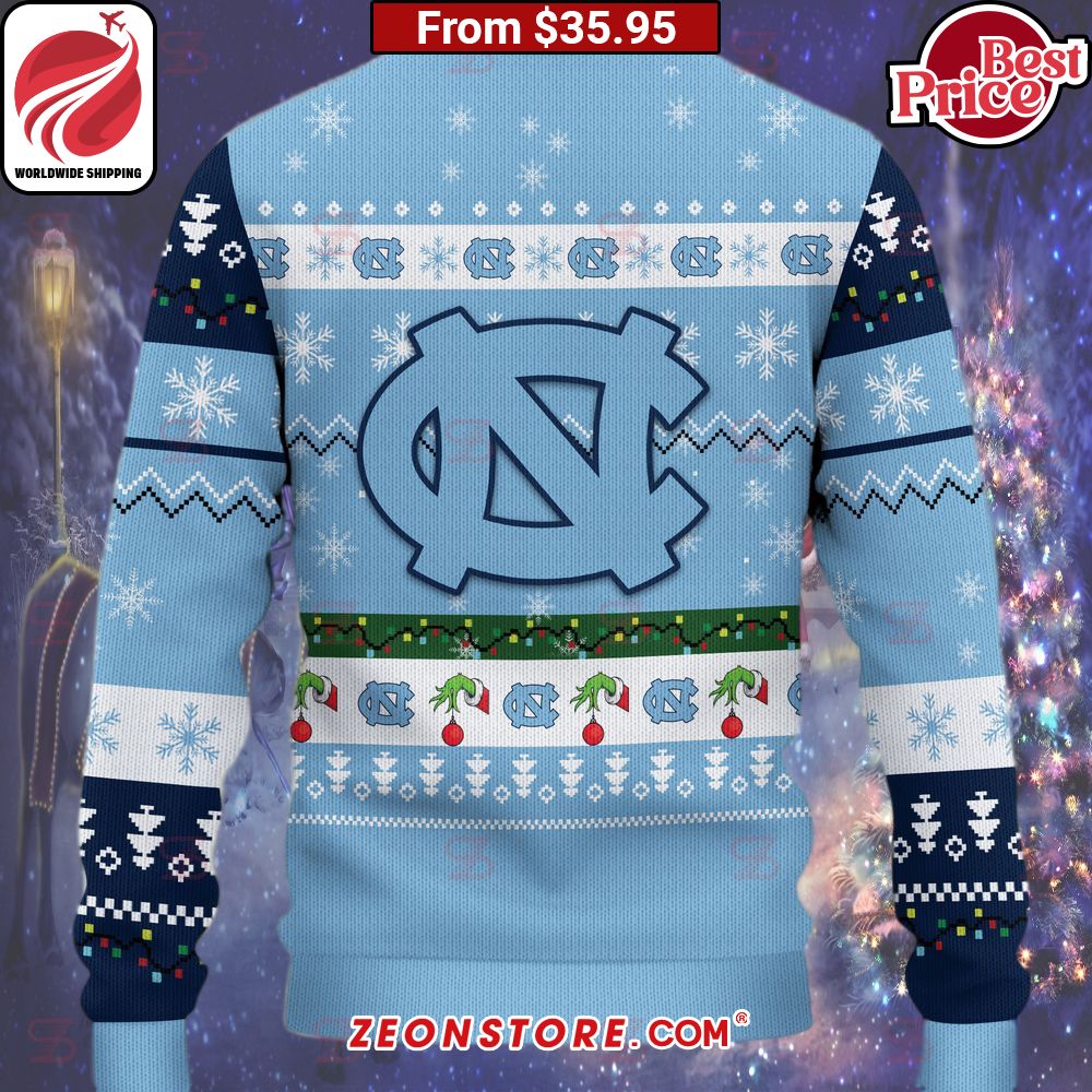 North Carolina Tar Heels Grinch Christmas Sweater